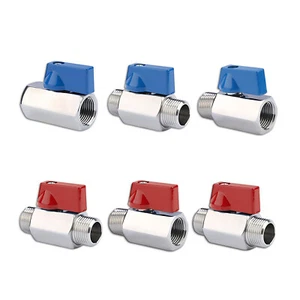 Mini Kugelhahn IG AG 1/8 bis 1/2 Zoll Absperrhahn Wasserhahn Pneumatik Messing - Bild 1 von 25