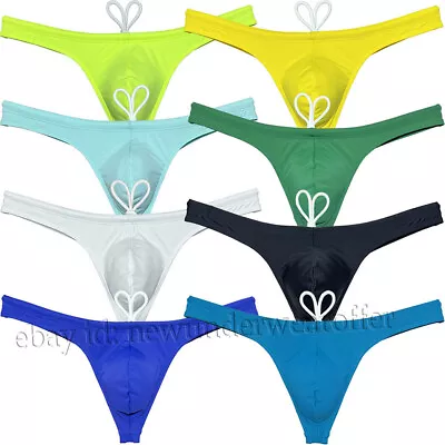 Men Swim Thong Bikini Swimwear Smooth Swimming Trunks Male Beach Shorts Swimsuit - Image 1 of 4