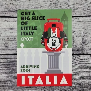 Postal Disney Destination D D23 2023 lengüeta Minnie Mouse Italia Epcot - Imagen 1 de 2