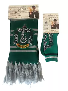 Harry Potter Movie Slytherin 60" Knit Scarf and Socks Accessory Pack - Picture 1 of 5