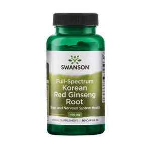 Swanson Full Spectrum Korean Red Ginseng Root, Herbal Supplement, 400 mg/ 90 ct - Picture 1 of 6