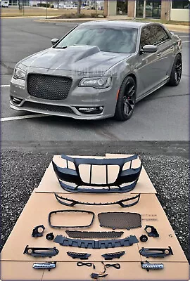 KOMPLETT STOßSTANGE VORNE MIT HALLOGEN FÜR CHRYSLER 300C 2012 - 2023 SRT STIL - Bild 1 von 4