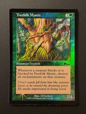 MTG Treefolk Mystic Urza's Legacy 114/144 Foil Common English Slight Curl LP