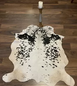 New Cow Hide RUG Natural Pattern Cow Skin Black Brown and White, New Cowhide - Picture 1 of 10