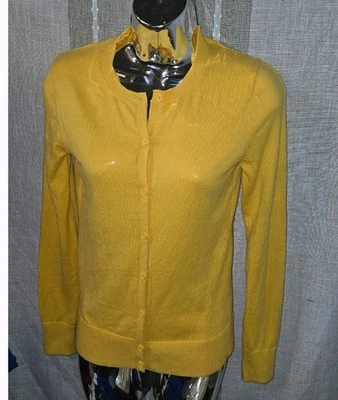Suéter cárdigan amarillo para mujer Gap talla MEDIANA 100 % algodón Foto 1 de 4