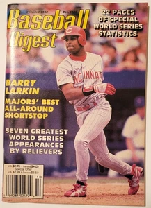 Resumen de béisbol octubre de 1995 Barry Larkin en cubierta - Imagen 1 de 2