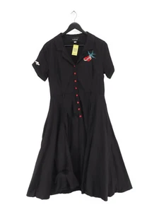 Collectif Women's Maxi Dress UK 14 Black Cotton with Spandex Maxi - Picture 1 of 5