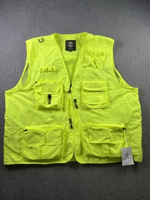 Chaleco de Pesca Flygo Para Hombre 3XL Iluminador Amarillo Ligero Bolsillos Exterior Foto 1 de 4