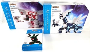 Pokemon Nanoblock 3 Set NBPM 094 Dialga 095 Palkia Deluxe Edition + 064 Rayquaza - Picture 1 of 10