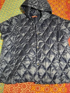 Marina Rinaldi Quilted Short Sleeve Jacket Blue Sz 31 - Picture 1 of 6