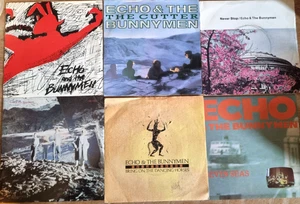 ECHO & THE BUNNYMEN Joblot of 7 x 7” Singles Korova Post-punk Indie - Photo 1/13