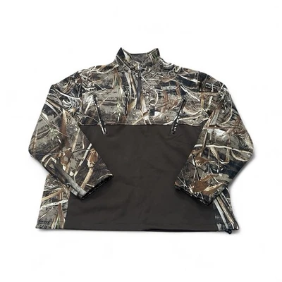 HEYBO XL Realtree MAX-5 Camo 1/4 Zip Pullover Fleece Hunting Jacket - Image 1 of 4