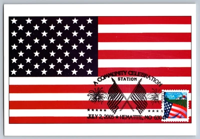 #3448 Flag Over Farm FDC Maxi Card w/Pictorial Cancel - Image 1 of 2