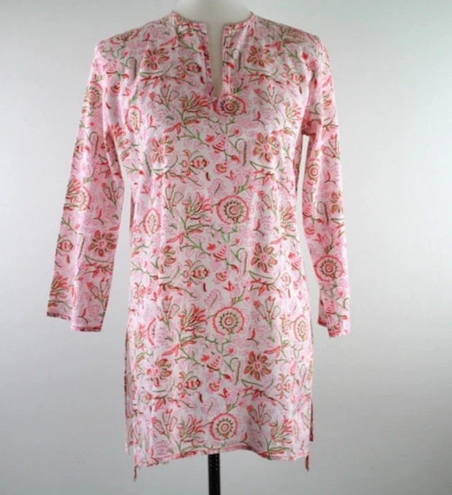 Túnica Roberta Roller Rabbit cuello en V natación cubierta top camisa para mujer talla XS Foto 1 de 4