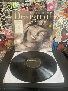 JANET JACKSON Design Of A Decade 1986-1996 2LP VG+ VINYL W/HYPE STICKER - Picture 1 of 2