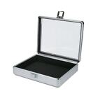 Small Silver Storage Case Tool Box Clear Top Storage Display Demo Medals