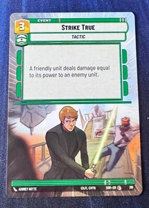 Star Wars Unlimited Spark of Rebellion Strike True HYPERSPACE Card - Picture 1 of 2
