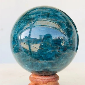 488g Natural Blue Apatite Quartz Crystal Sphere Mineral Specimen Healing A572 - Bild 1 von 14