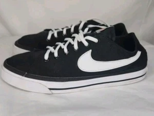 Nike Men's Court Legacy CU4150-002 Black White Leather Athletic Shoes - Size 8.5 - Picture 1 of 23