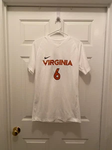 Virginia UVA Cavaliers Women's Soccer #6 Game Worn White Nike Jersey Medium - Picture 1 of 4
