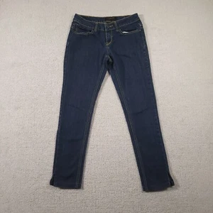 Rocawear Jeans Womens 6 Blue Skinny Blue Stretch Denim Embroidered Pockets 28x28 - Picture 1 of 13