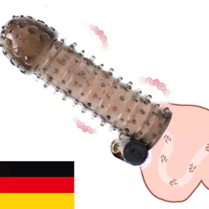 Penishülle Penismanschetten Cockring Vibrator G-Punkt Sex Spielzeug Für Paare - Bild 1 von 11