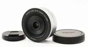Tested【Near Mint】Canon EF-M 22mm F/2 STM Wide Angle Lenssilver From Japan - Picture 1 of 9