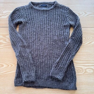 Tommy Hilfiger Knitted Jumper Womens Medium Grey Long Sleeve Round Neck Fashion - Picture 1 of 9