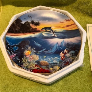 Hamilton Collector Plate Dolphin's Dance Symphony of the Sea Artist R Koni 1994 - Picture 1 of 3