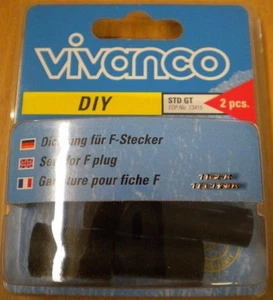 Vivanco DIY 2 Stück 2x Gummitülle Dichtung für F-Stecker hohe Qualität so87 - Bild 1 von 1