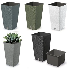 Tall Flower Pot Planter with Liner XS - XL Indoor Outdoor Garden Home Patio UK - Picture 1 of 41