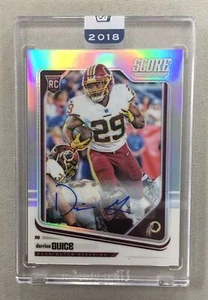 Derrius Guice 2018 Panini Honors Score Silver Auto /49 WASHINGTON COMMANDERS - Picture 1 of 2