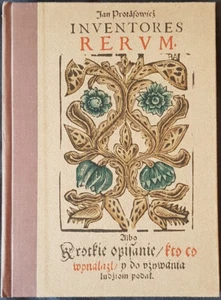 INVENTORES RERUM (1608) Jan Protasowicz polnisches Buch Hardcover 1973 NACHDRUCK - Bild 1 von 8