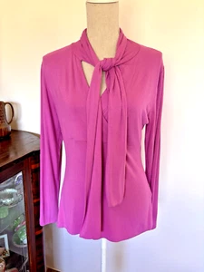Louis Feraud Womens Top long Sleeve Size 38 (suit 10-12) Neck Tie NWT - Picture 1 of 11