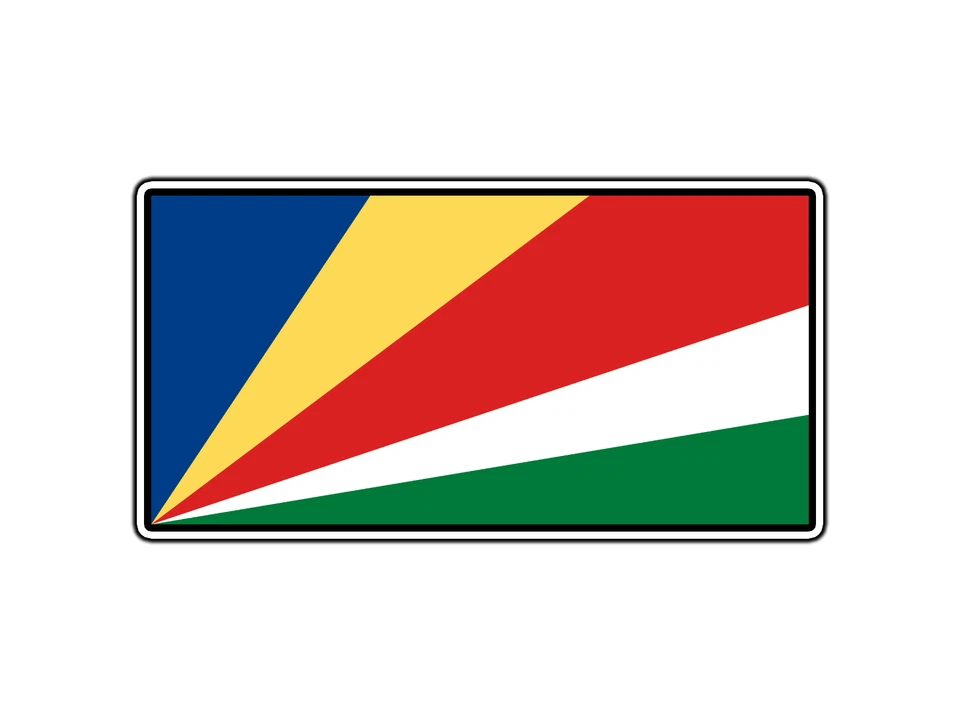 Seychelles Bandera Mundo País Pegatina Impermeable Vinilo Calcomanía Troquelada Coche Laptop Foto 1 de 1