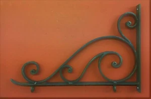 Soporte para letreros, pergamino de hierro forjado, 23 in., de Worthington Forge en EE. UU. - Imagen 1 de 8