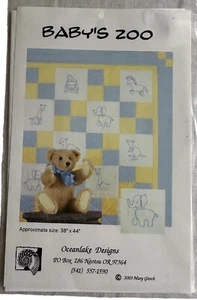 Baby's Zoo Oceanlake Designs Quilt Pattern 38x44  2003 - Picture 1 of 2