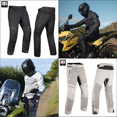 Oxford Arizona 1.0 Air Summer Motorcycle Trousers Mesh Scooter Pants Black White - Image 1 of 2