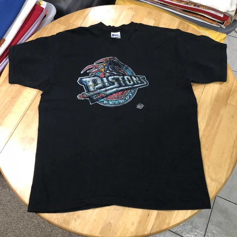 VTG 90’s NBA Detroit Pistons Basketball T-Shirt XL Single Stitch Rare Pro Player Cover
