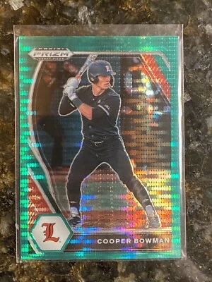 2021 Panini Prizm Draft Picks - Green Pulsar Prizm #PDP122 Cooper Bowman Rookie - Image 1 of 2