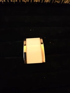 Milky Quartz Sterling Silver Statement Ring - Size 11 - Picture 1 of 14