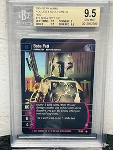 2004 STAR WARS TCG-Wizards of the Coast BOBA FETT FOIL BGS 9.5 GEM MINT Pop 1 - Picture 1 of 2