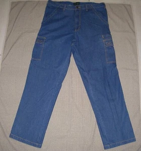 Pantalones de mezclilla para hombre Scandia Woods XL 38x34 holgados cargo azules - Imagen 1 de 9