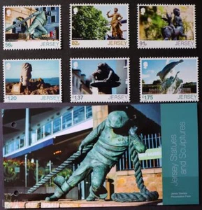 Trikot Briefmarken: ""Trikot - Statuen & Skulpturen"" Präsentationspaket postfrisch 6 V Set 2022 - Bild 1 von 5