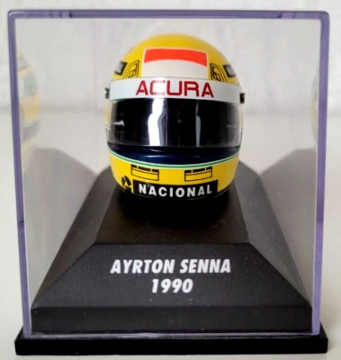 MINICHAMPS  1:8  HELM / HELMET  A. SENNA 1990 TEAM McLaren  WORLD CHAMPION 1990 - Bild 1 von 4