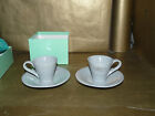 Sophie Conran Portmeirion Grey boxed set of 2x espresso / coffee cups and saucer