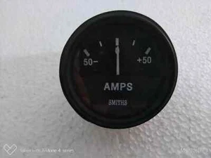 Smith Negro Ampere Gauge 12 V 50 amperios réplica bisel negro - Imagen 1 de 4