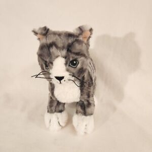 Ikea Lilleplutt Gray Striped Tabby Cat Kitten Plush Stuffed Animal Soft Cuddly