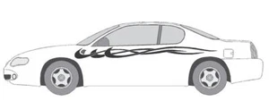 VINYL GRAPHIC #A727 SIDE DECAL AUTO SUV VEHICLE CROSS OVER SWOOSH TRUCK SUV - Picture 1 of 3