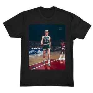 Larry Bird 1980 Boston Celtics NBA Basketball Washington Bullets T-Shirt S-3XL - Picture 1 of 2